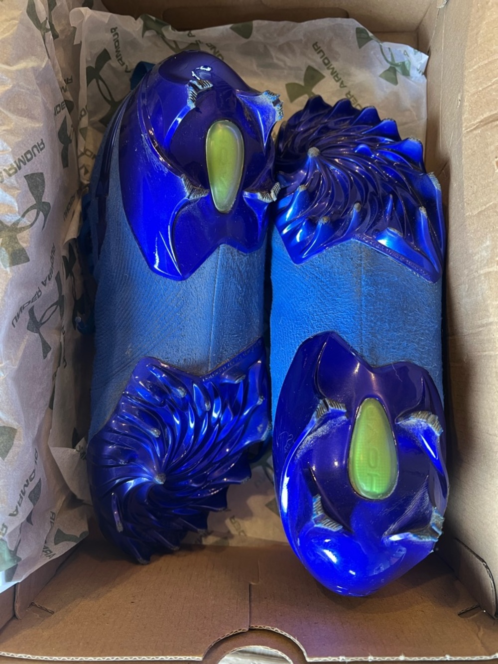 Under Armour Royal Blue Football Cleats - Picture 4 of 7